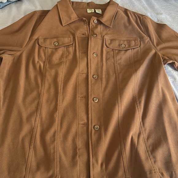 VINTAGE ISLANDER brown button down shirt - Picture 6 of 7